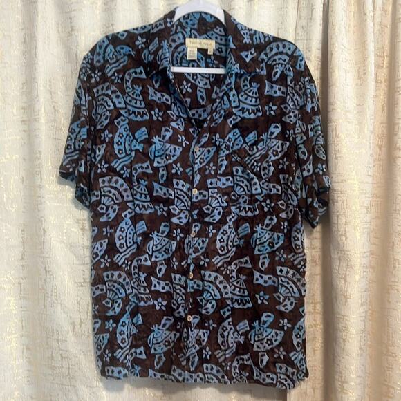 2!! Vintage Territory Ahead Fun Button Down Casual Men's Shirts Both Size Medium - Picture 5 of 7